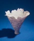 Ripple Carved Pinch Pot by Joy Trpkovic B.A. MSD-C, Ceramics, Porcelain