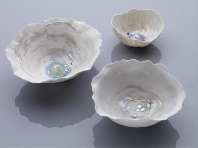 Pinch bowl trio by Joy Trpkovic B.A., F.S.D-C, Ceramics